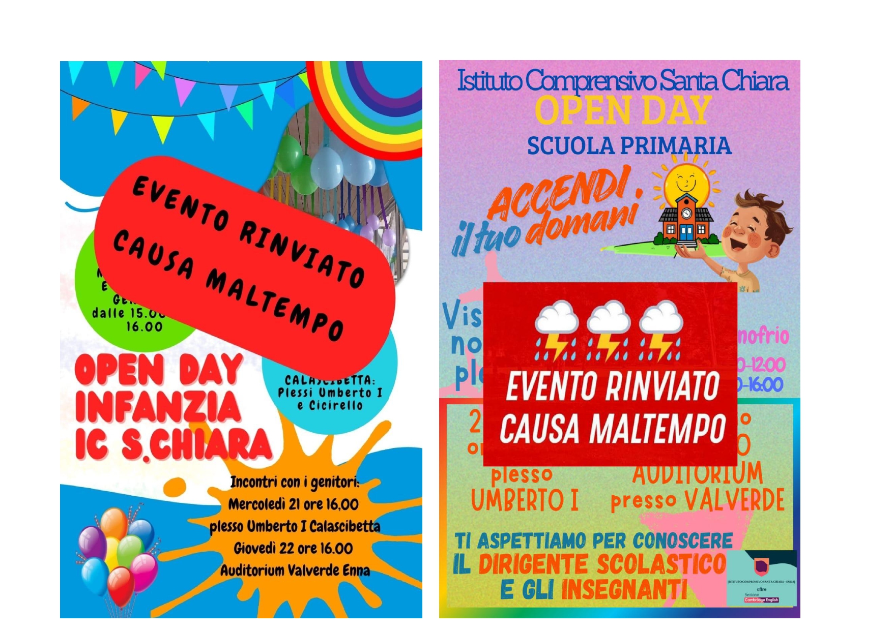 Rinvio Open Day A causa del maltempo, l’evento è rinviato a data da destinarsi. Aggiornamenti a breve